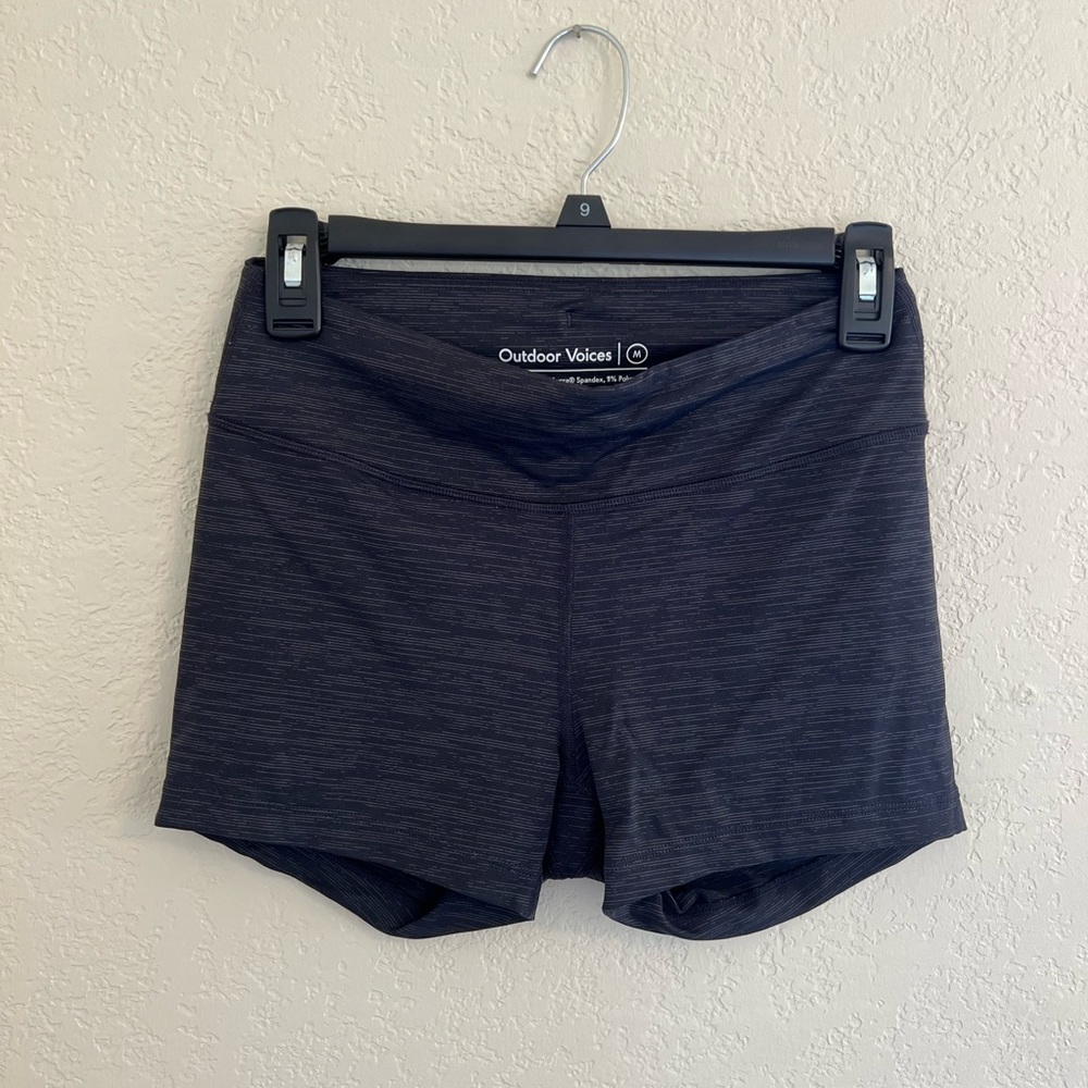 outdoor voices black biker shorts 3.5”